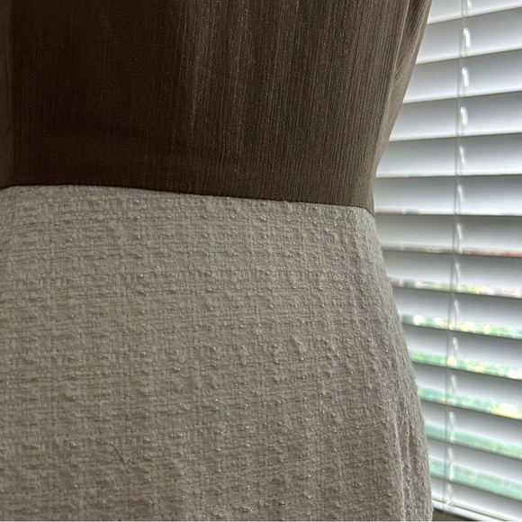 Antonio Melani Gold Shimmer Party Dress with Shoulder Ribbon Details - Picture 7 of 7